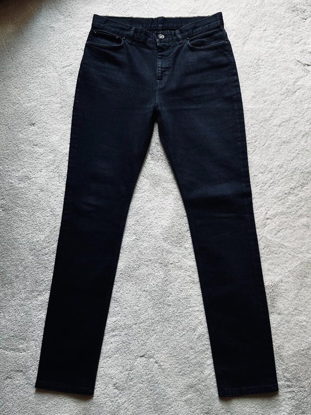 Authentic LOUIS VUITTON Black SLIM Fit STRETCH COTTON Denim JEANS Size 31